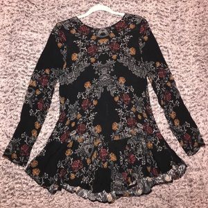 FREE PEOPLE Drop Waist Shirt Dress
